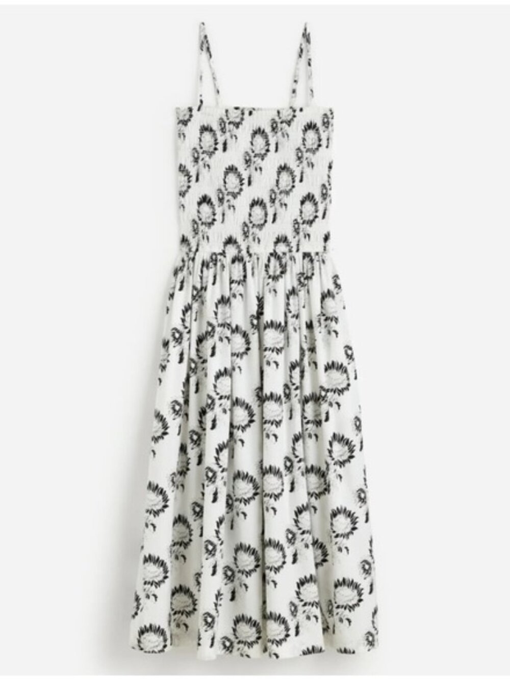 Madewell Poplin Peony Mid Maxi Smocked Dress Medium New Women's Floral - Picture 14 of 15